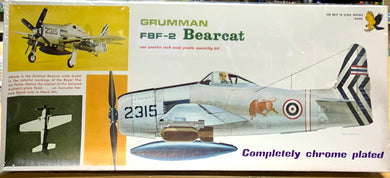 Grumman F8F-2 Bearcat Completely chrome plated  1/48  1968 ISSUE