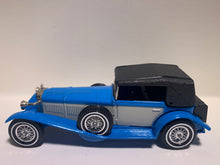 Load image into Gallery viewer, 1928 Mercedes-Benz SS, 1/43 Blue, Light Blue Panels; Black Top &amp; Seats