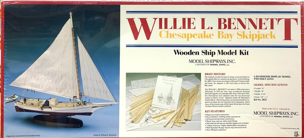 Willie L. Bennett, Chesapeake Bay Skipjack 1:32 Scale – J-BarHobbies