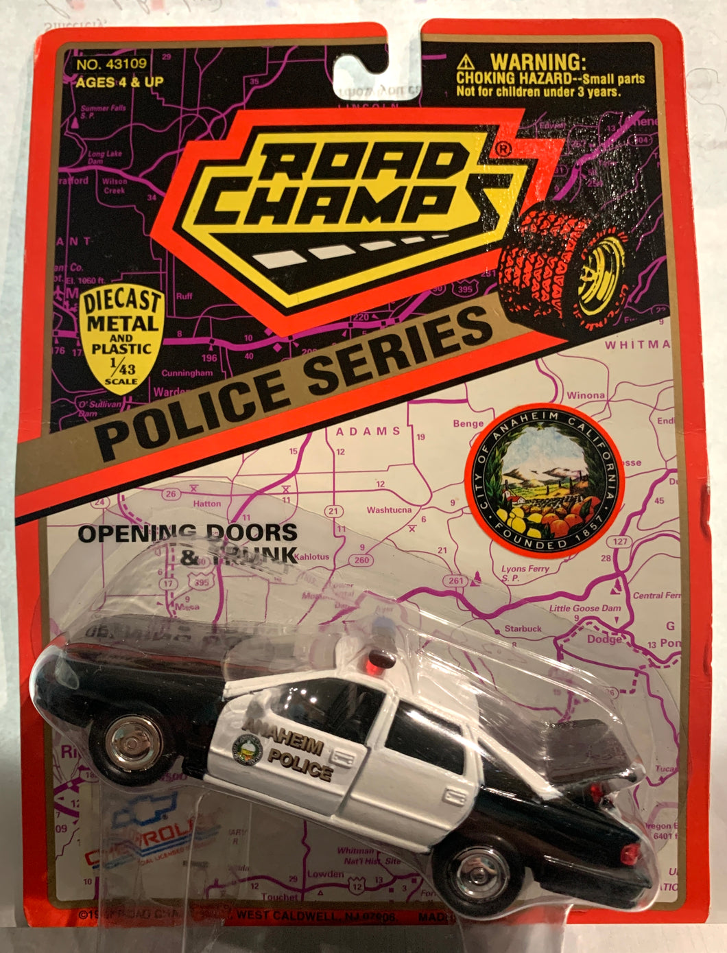 Anaheim California Police, 1/43 1997 CHEVROLET CAPRICE