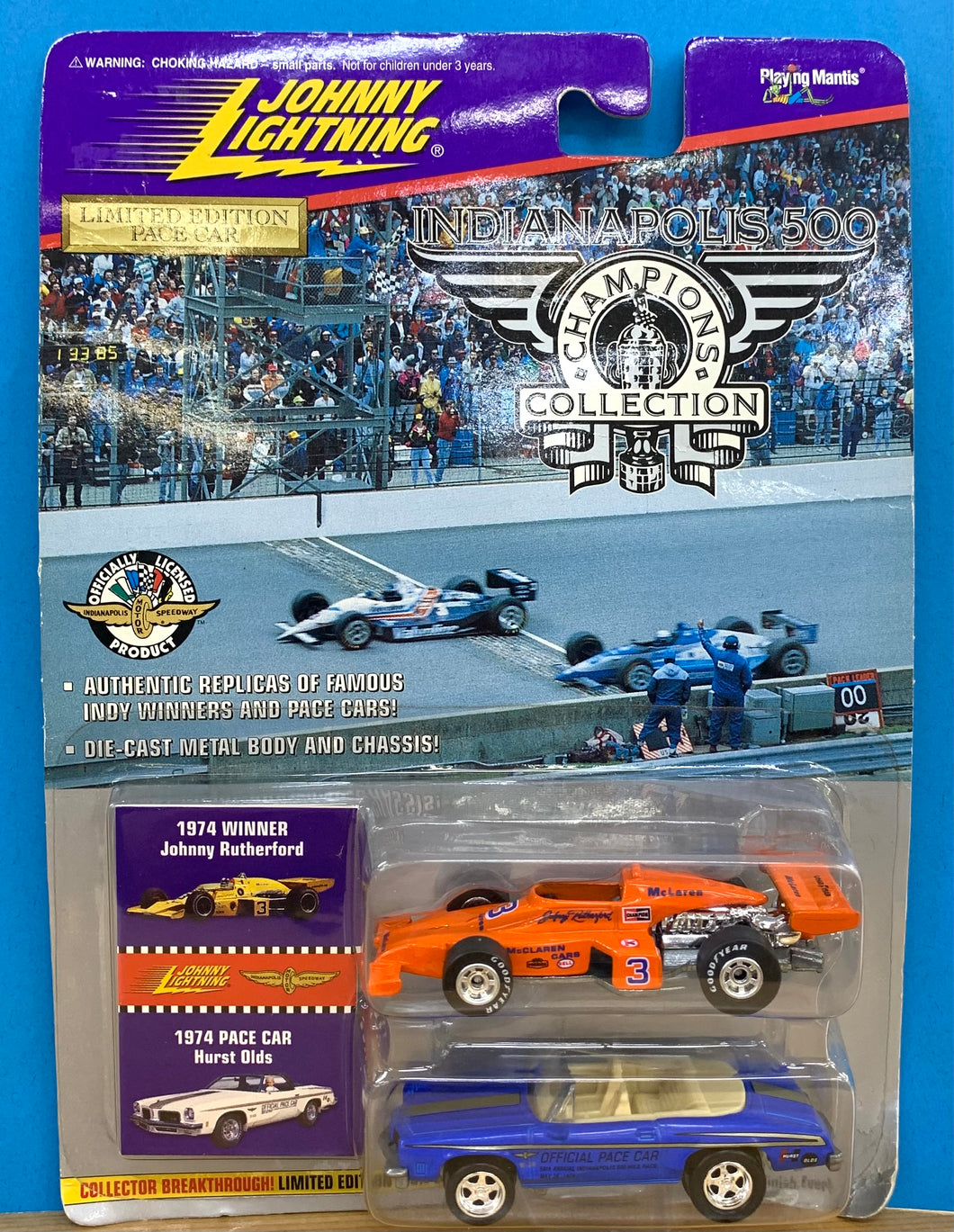 1974 Winner Johnny Rutherford 1974 Pace Car Hurst Olds Indianapolis 500 Champions (Limited)
