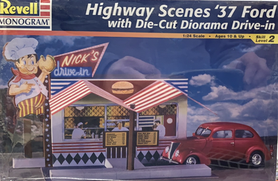 Highway Scenes '37 Ford With Diorama Drive-In 1/24 1998 ISSUE
