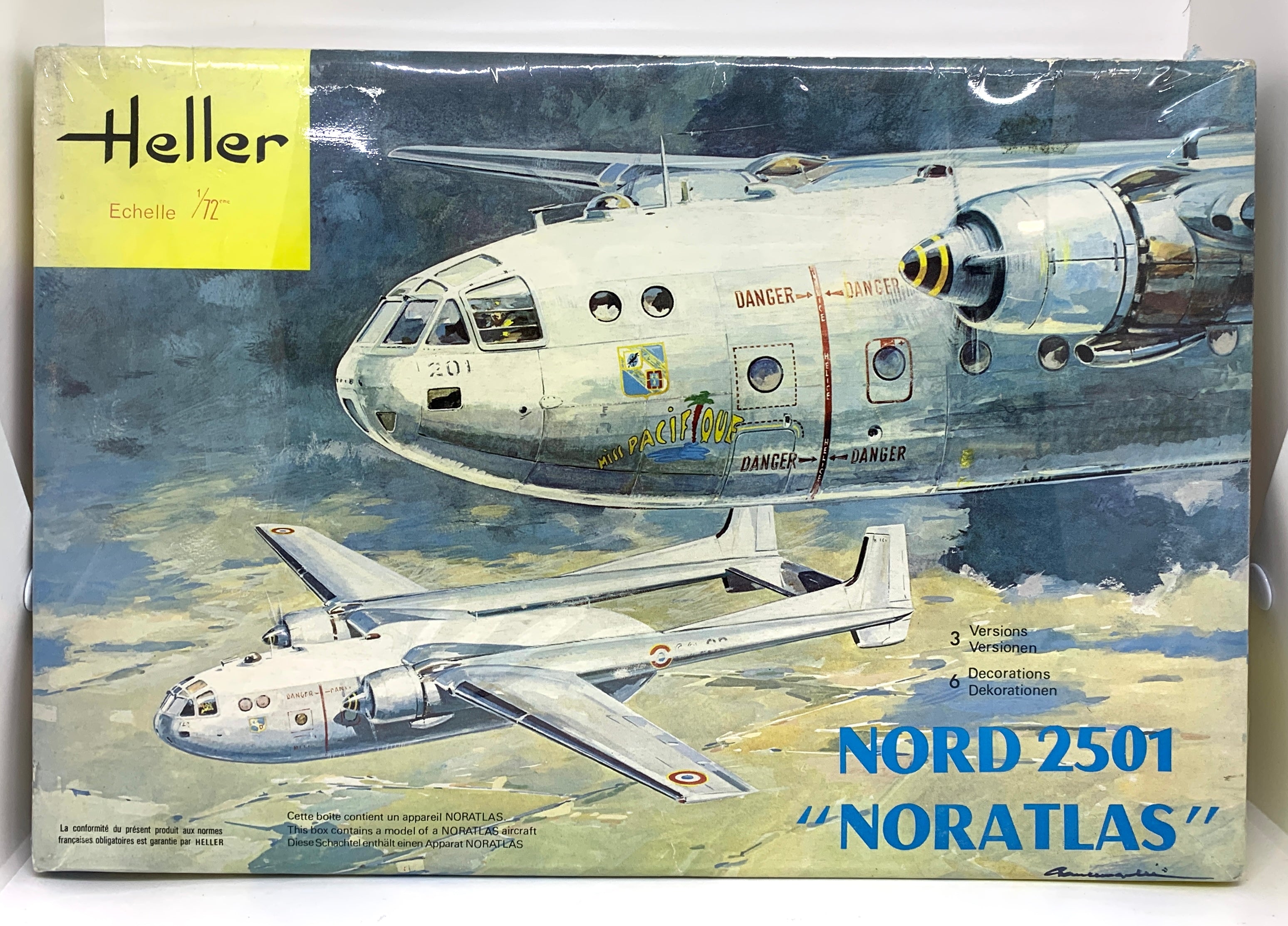 Heller 1/72 NORD 2501 NORATLAS フランス軍用輸送機 Nord 2501 'Noratlas' 1/72 1978 ISSUE – J-BarHobbies
