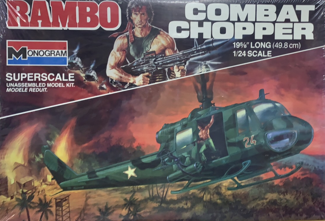 Rambo Combat Chopper, Bell UH-1B Iroquois Huey Helicopter 1/24